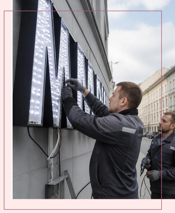 Изготовление и монтаж светодиодных LED вывесок в Соли-Илецке